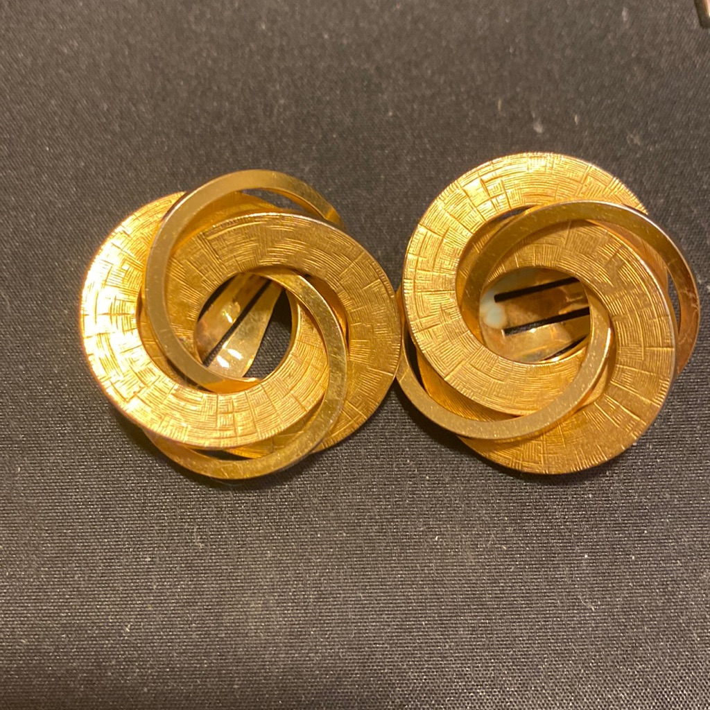 Vintage Gold I-20 12 K Gf Filled Clip Earrings